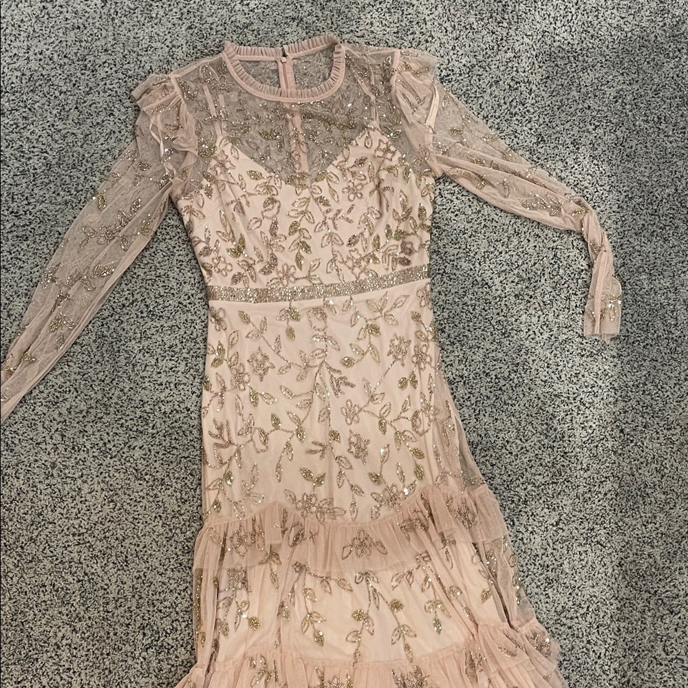 Mac Duggal Pink Floral Maxi Dress - Picture 3 of 7